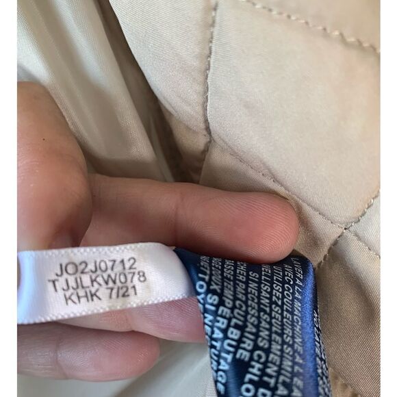 Tommy Hilfiger cream  quilted zip-up jacket size M - Picture 6 of 12